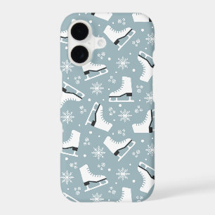 Winter themed pattern with ice skates