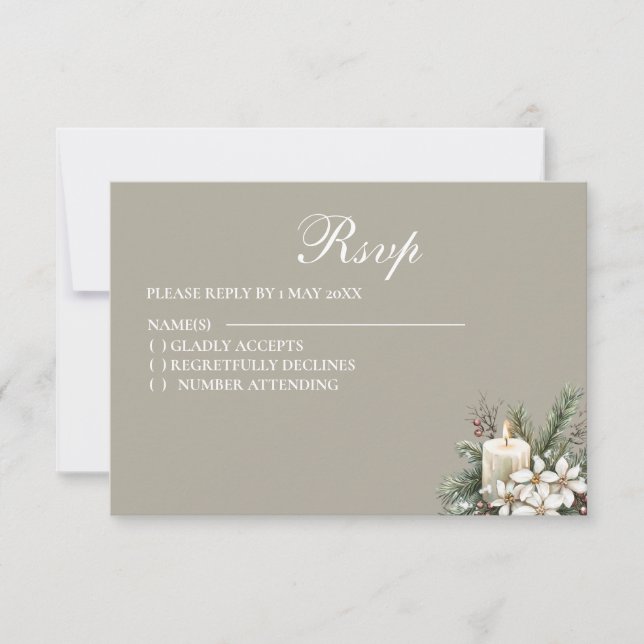 Winter Themed RSVP card (Front)