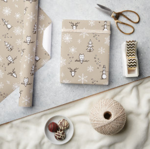 Winter Things Wrapping Paper - Dove, Earth, Snow