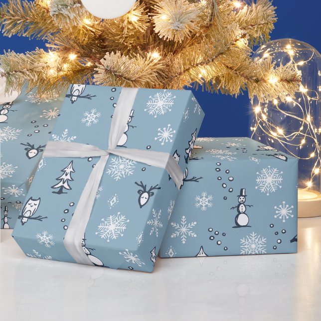 Winter Things Wrapping Paper - Sky, Dusk, Snow (Holidays)