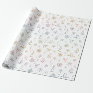Winter Things Wrapping Paper - Snow Rainbow Sorbet