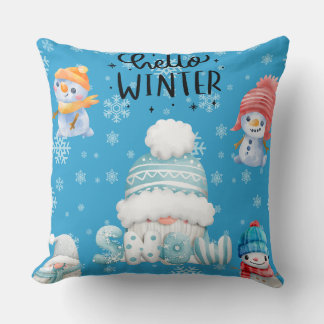 winter throw pillow