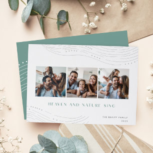 Winter Tidings 3 Photo Collage Holiday Card