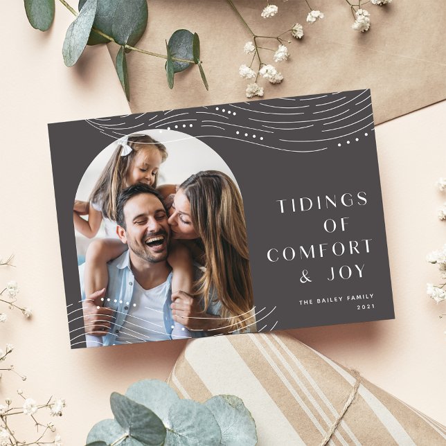 Winter Tidings | Modern Single Photo Holiday Card (Creator Uploaded)