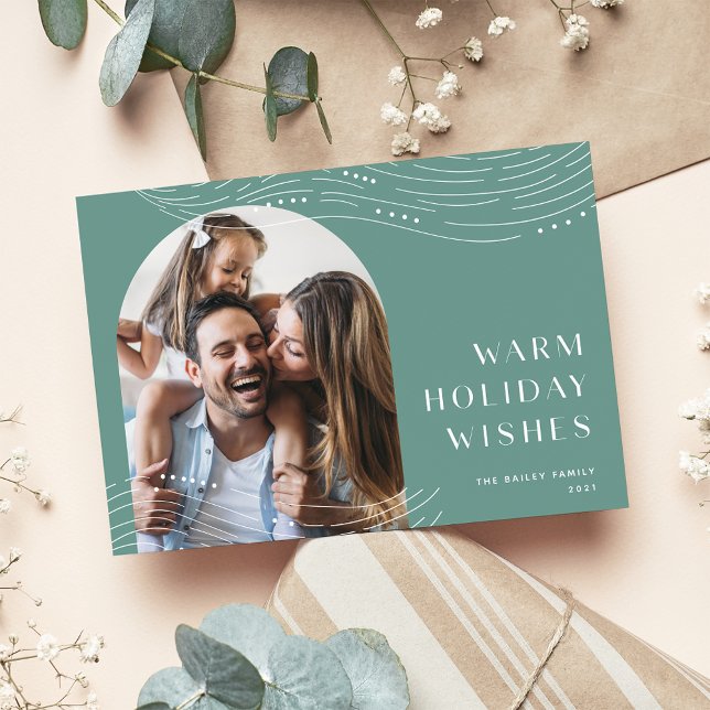 Winter Tidings | Single Photo Warm Wishes Holiday Card (Creator Uploaded)