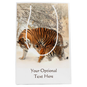 Winter Tigers custom gift bag