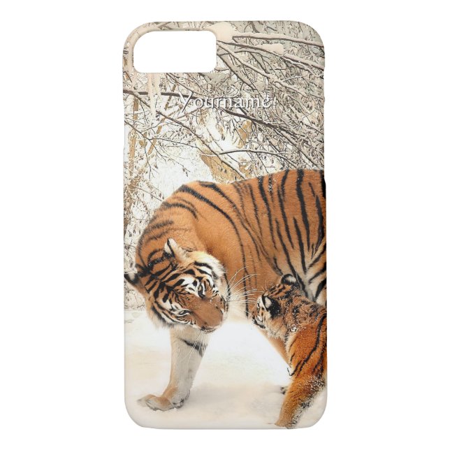 Winter Tigers custom monogram cases (Back)