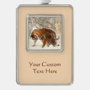 Winter Tigers custom ornament