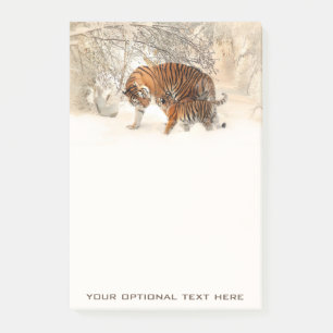 Winter Tigers custom Post-It notes