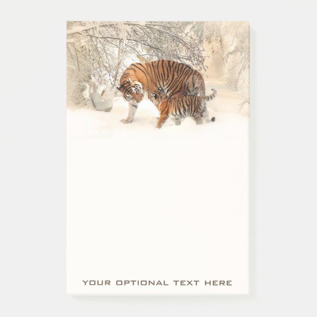 Winter Tigers custom Post-It notes (Front)