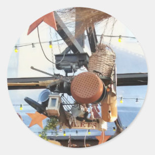 Winter Time Classic Round Sticker