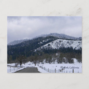 Winter time in Hayfork, California... Postcard