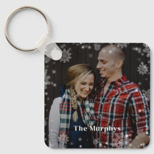 Winter Time Personalised Photo Keychain