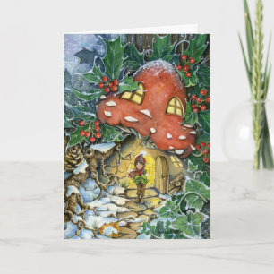 Winter Toadstoole Christmas Holiday Card