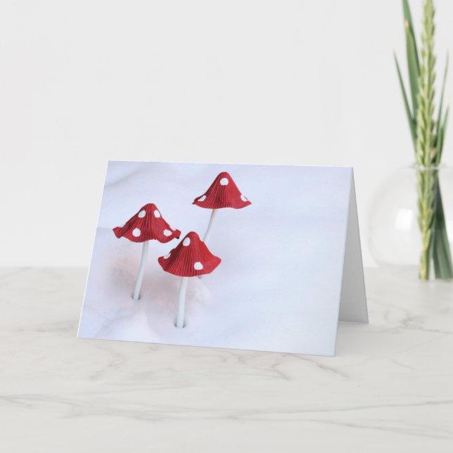 Winter Toadstools Card (Front)
