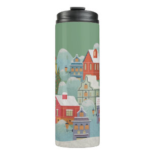 Winter Town Christmas Thermal Tumbler