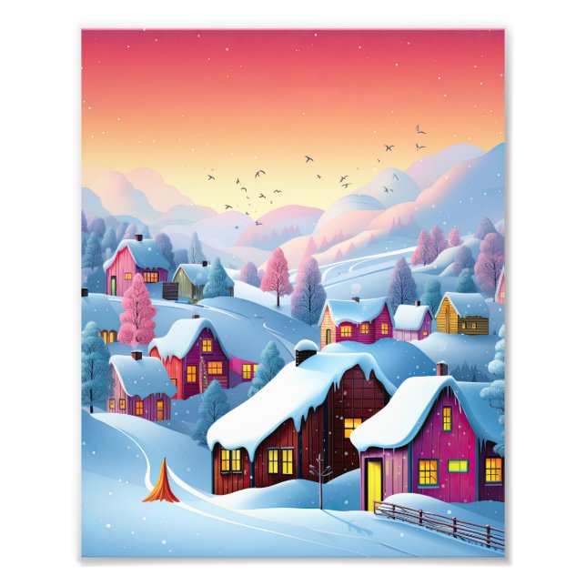 Winter Town Photo Print (Front)