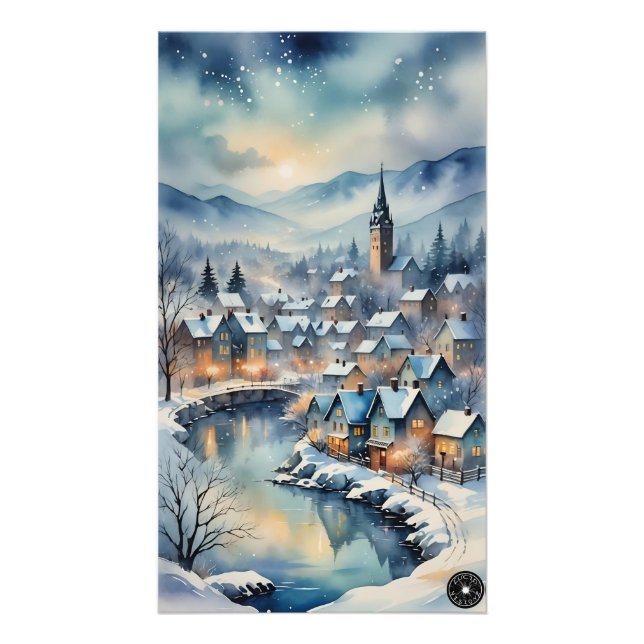 Winter Town Print (Front)