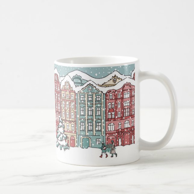 Winter Town Scene Coffee Mug (Right)