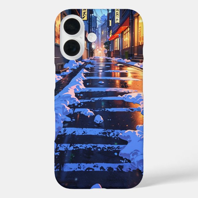 Winter Town Street Case-Mate iPhone Case (Back)