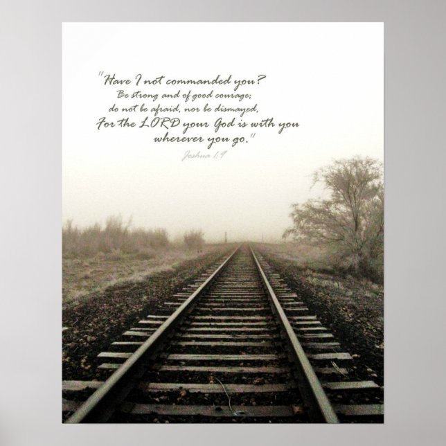 Winter Tracks and Scripture 16x20 Gloss Poster (Front)
