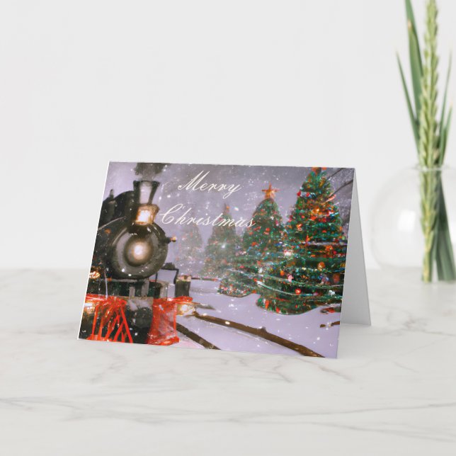 Winter train Christmas  Announcement (Front)