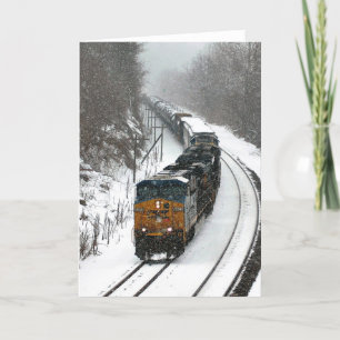 Winter Train Holiday Card