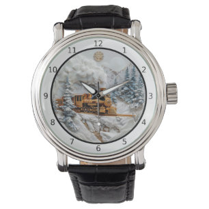 Winter train journey, elegance watch