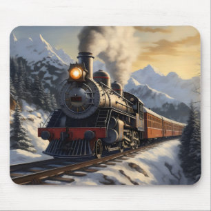 Winter Train Mouse Mat