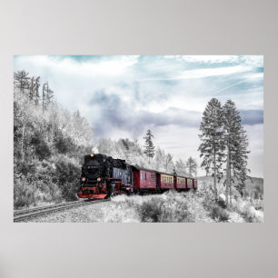 winter train poster