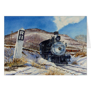 Winter Train Scene