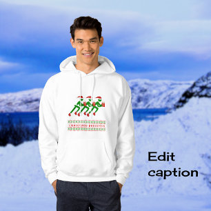 Winter training custom text xmas athletes hoodie