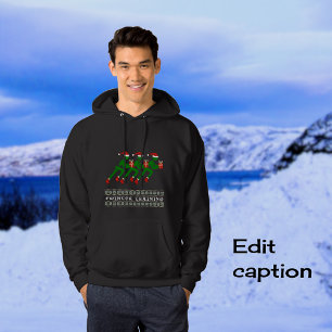 Winter training custom text xmas runners hoodie