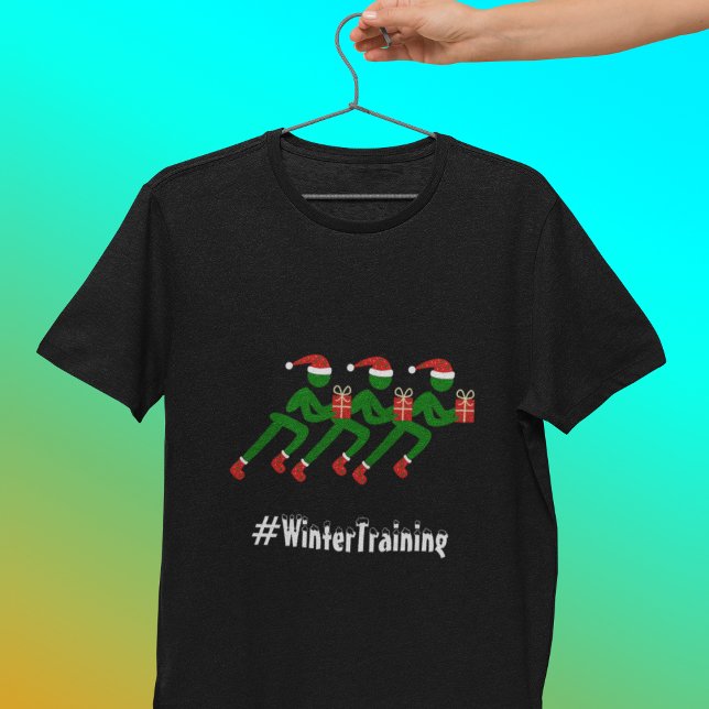 Winter training custom text xmas runners T-Shirt (Creator Uploaded)