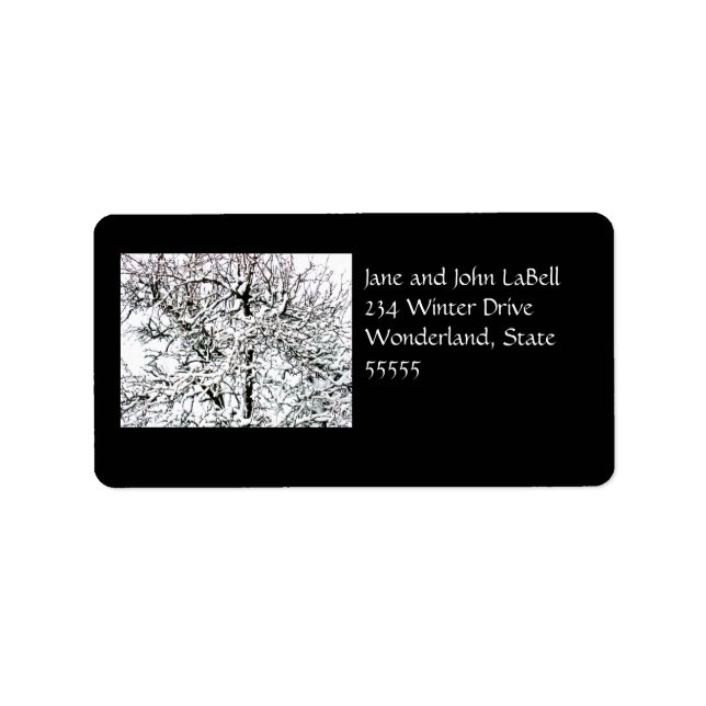 Winter tree Address Label (Front)