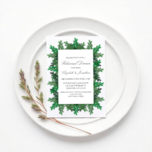 Winter Tree Branches Photo Rehearsal Dinner Invitation