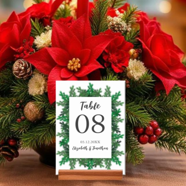 Winter Tree Branches Photo Wedding Table Number (Creator Uploaded)