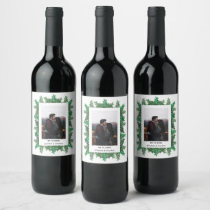 Winter Tree Branches Photo Wedding Wine Label