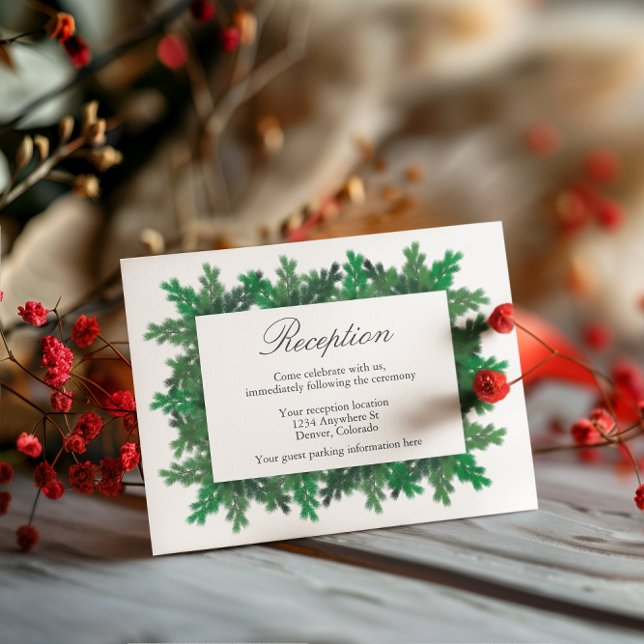 Winter Tree Branches Wedding Reception Card (Creator Uploaded)
