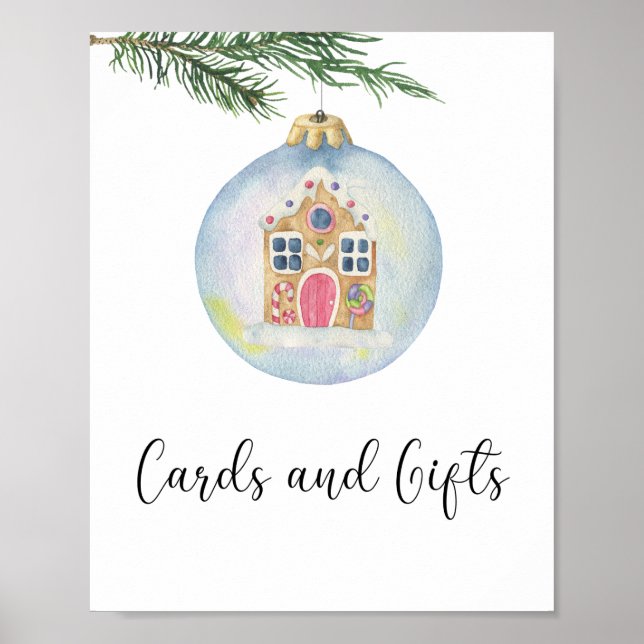Winter tree - cards and gifts baby shower poster (Front)