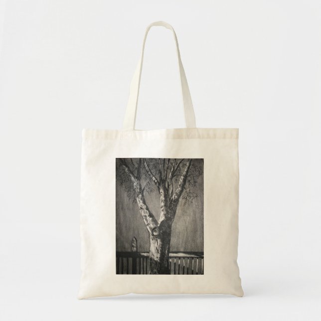 Winter Tree - Charcoal Tote Bag (Front)