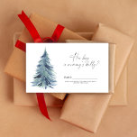 Winter tree how big is mummy's belly  enclosure card<br><div class="desc">Design features a modern calligraphy script font,  snowflakes and watercolor forest tree.  Matching items available.</div>