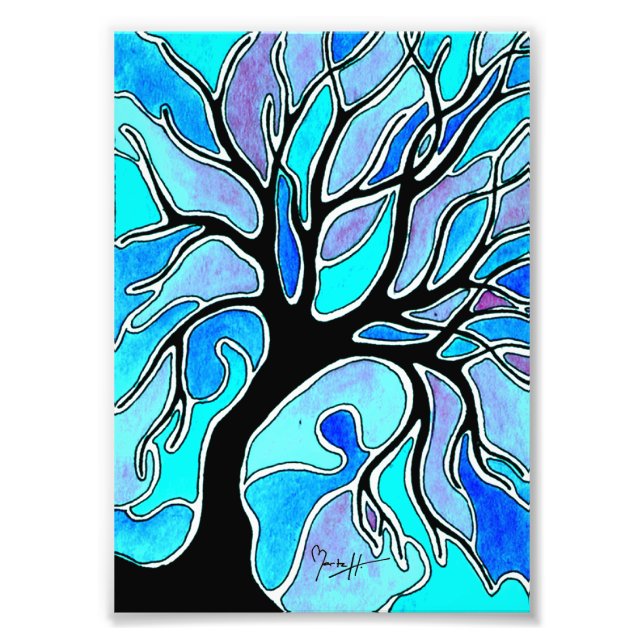 Winter Tree in Blue Photo Print (Front)