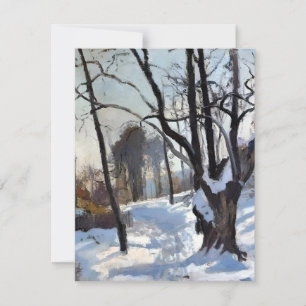 Winter Tree In Oils Holiday Card