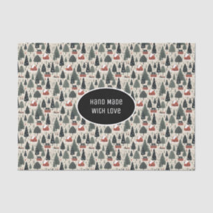 Winter Tree Pattern Christmas Vintage Tissue Paper