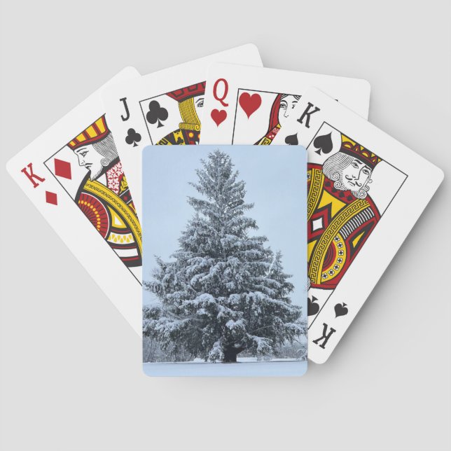Winter tree playing cards (Back)