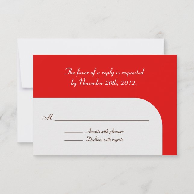 Winter Tree Red Snowflake Reply / RSVP Cards (Front)