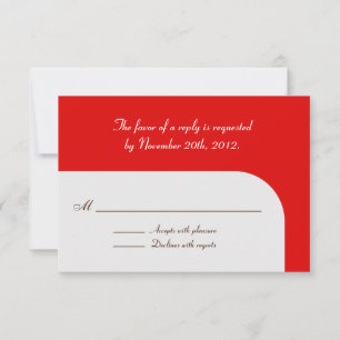 Winter Tree Red Snowflake Reply / RSVP Cards
