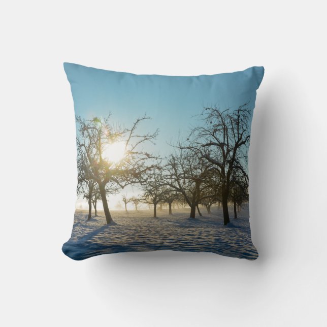 Winter Tree `s by sunrise    -     - Cushion (Front)
