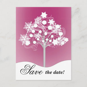 WInter Tree Save the Date Postcard